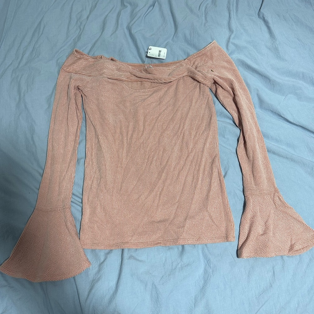 Free people salmon/pink yoga top